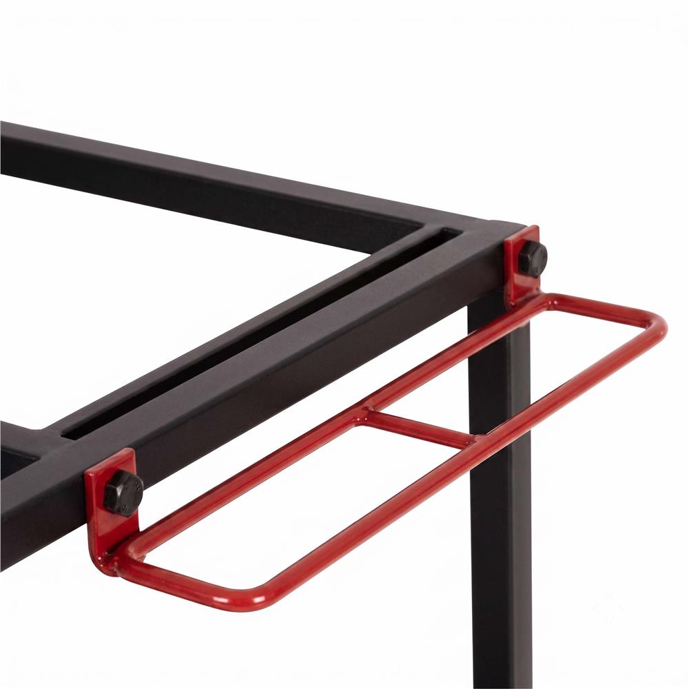 Carucior mobil pentru scule si unelte de gradina cu 3 rafturi, organizator metalic cu roti, 66x40x96 cm, negru - imagine 11