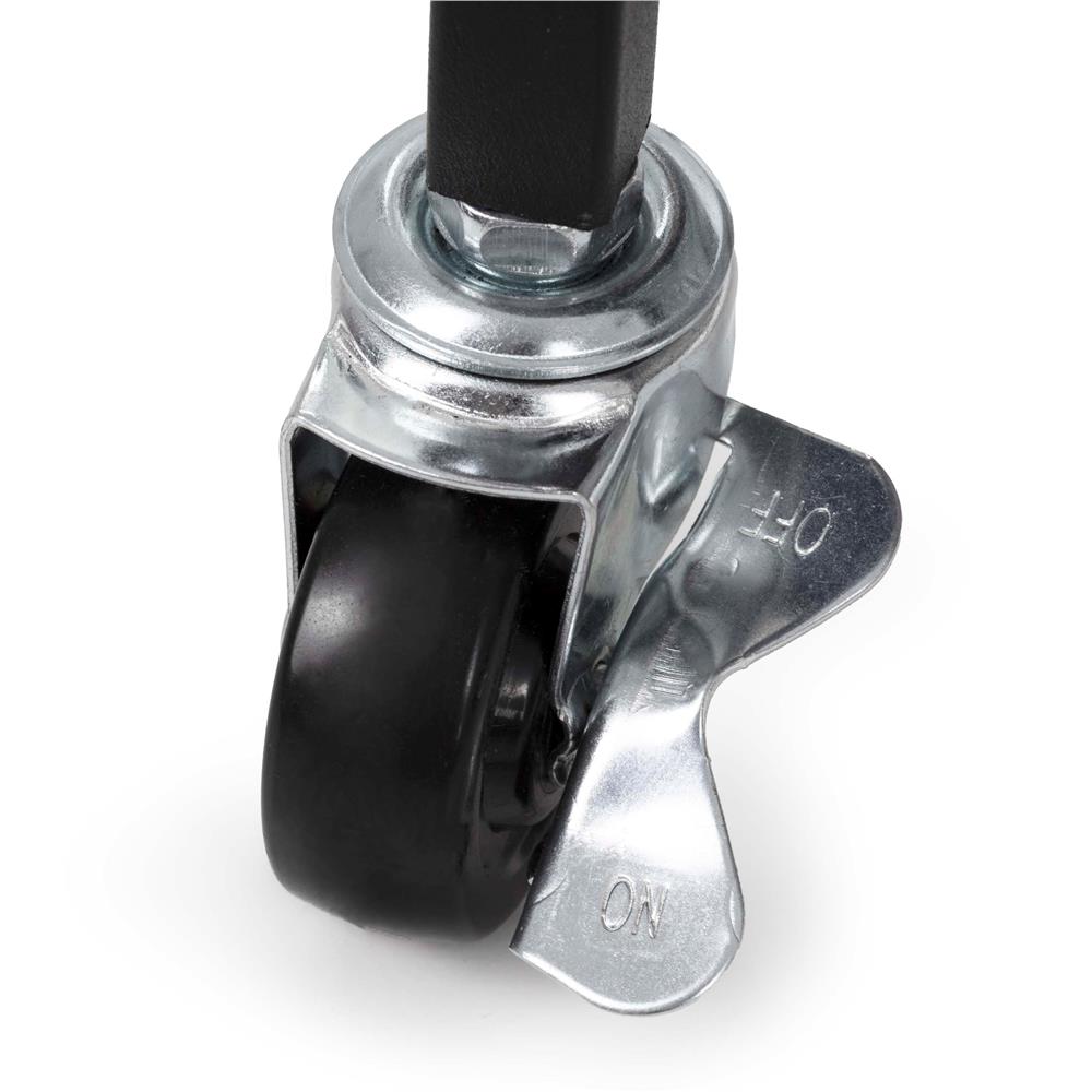 Carucior mobil pentru scule si unelte de gradina cu 3 rafturi, organizator metalic cu roti, 66x40x96 cm, negru - imagine 7