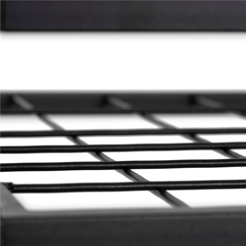 Carucior mobil pentru scule si unelte de gradina cu 3 rafturi, organizator metalic cu roti, 66x40x96 cm, negru - imagine 8