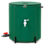 Rezervor pliabil pentru colectarea apei de ploaie, 100 L, PVC 1000D, cu 2 robinete si sistem preaplin, verde