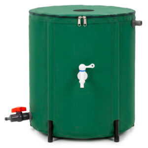 Rezervor pliabil pentru colectarea apei de ploaie, 100 L, PVC 1000D, cu 2 robinete si sistem preaplin, verde
