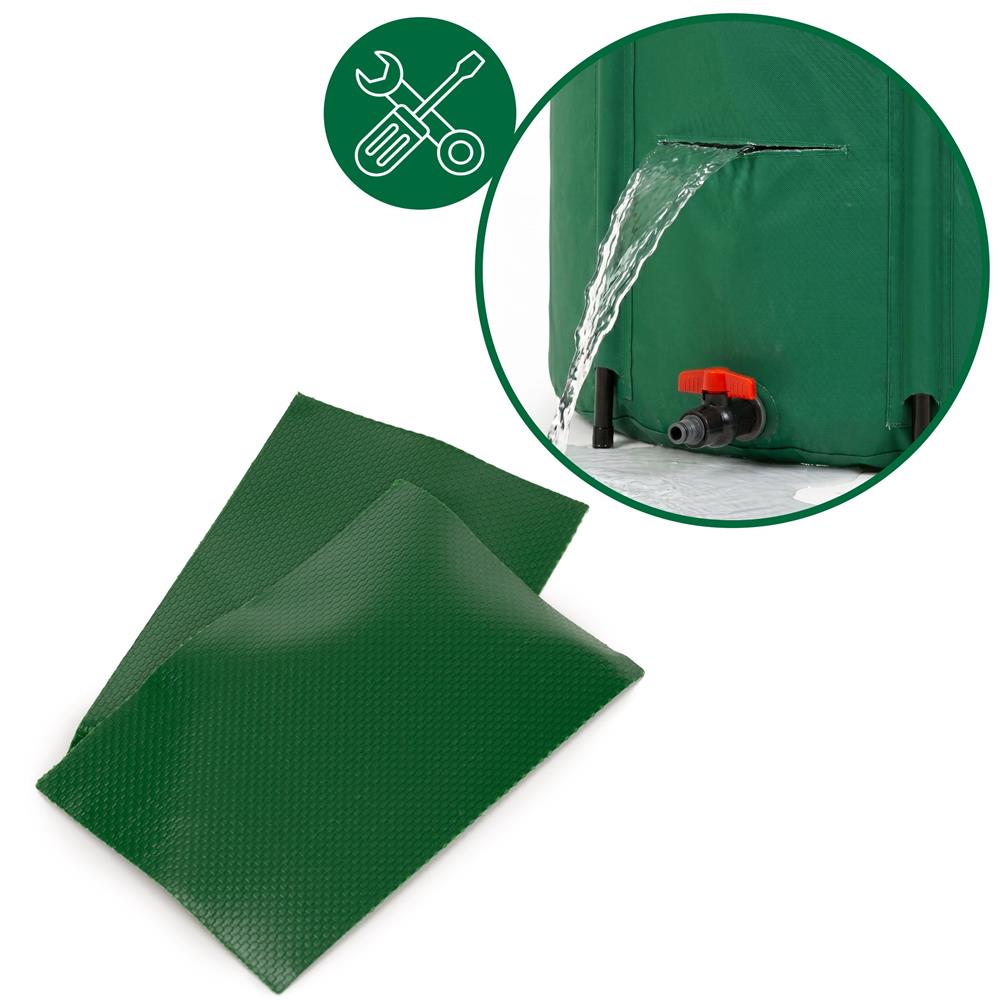 Rezervor pliabil pentru colectarea apei de ploaie, 100 L, PVC 1000D, cu 2 robinete si sistem preaplin, verde - imagine 10