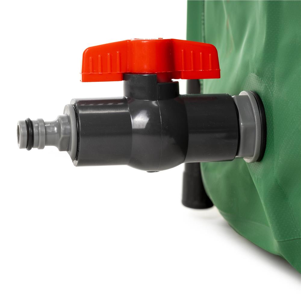Rezervor pliabil pentru colectarea apei de ploaie, 250 L, PVC 1000D, cu 2 robinete si sistem preaplin, verde - imagine 19