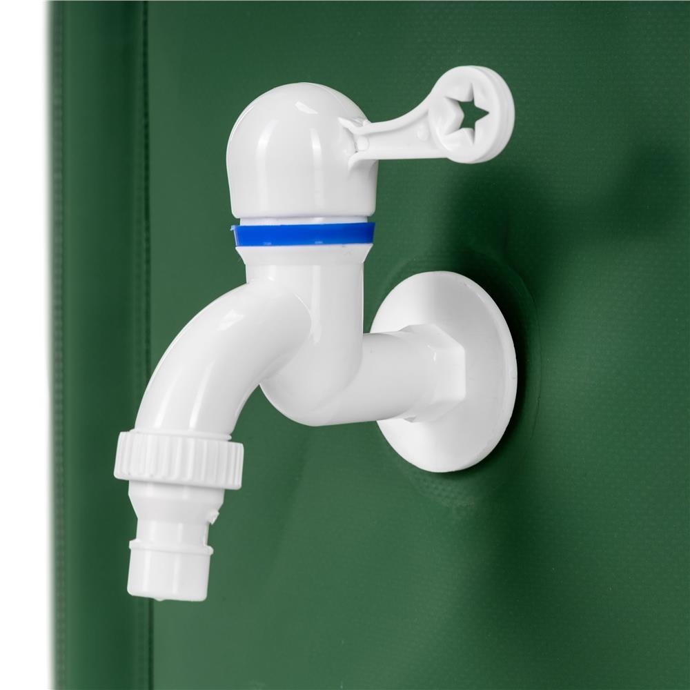 Rezervor pliabil pentru colectarea apei de ploaie, 250 L, PVC 1000D, cu 2 robinete si sistem preaplin, verde - imagine 20