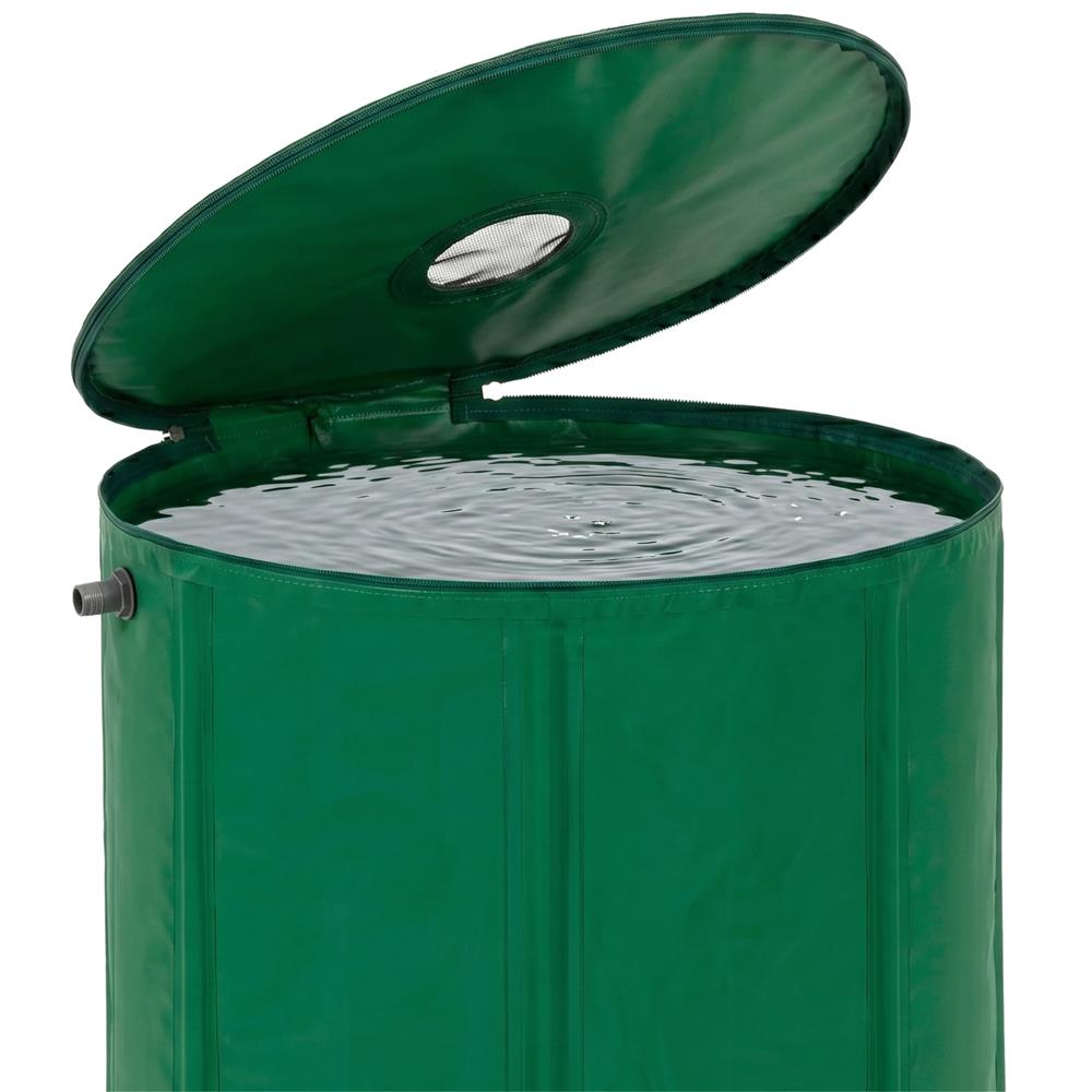 Rezervor pliabil pentru colectarea apei de ploaie, 250 L, PVC 1000D, cu 2 robinete si sistem preaplin, verde - imagine 24