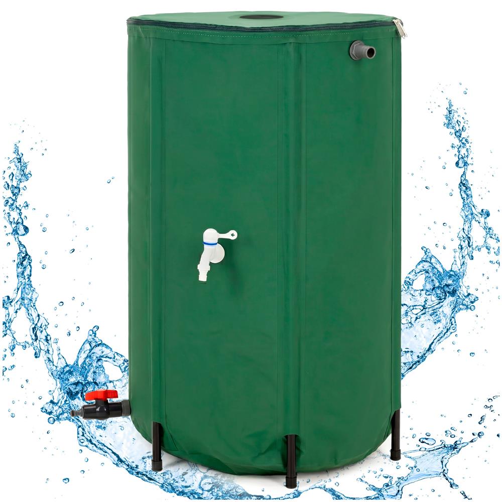 Rezervor pliabil pentru colectarea apei de ploaie, 250 L, PVC 1000D, cu 2 robinete si sistem preaplin, verde - imagine 28