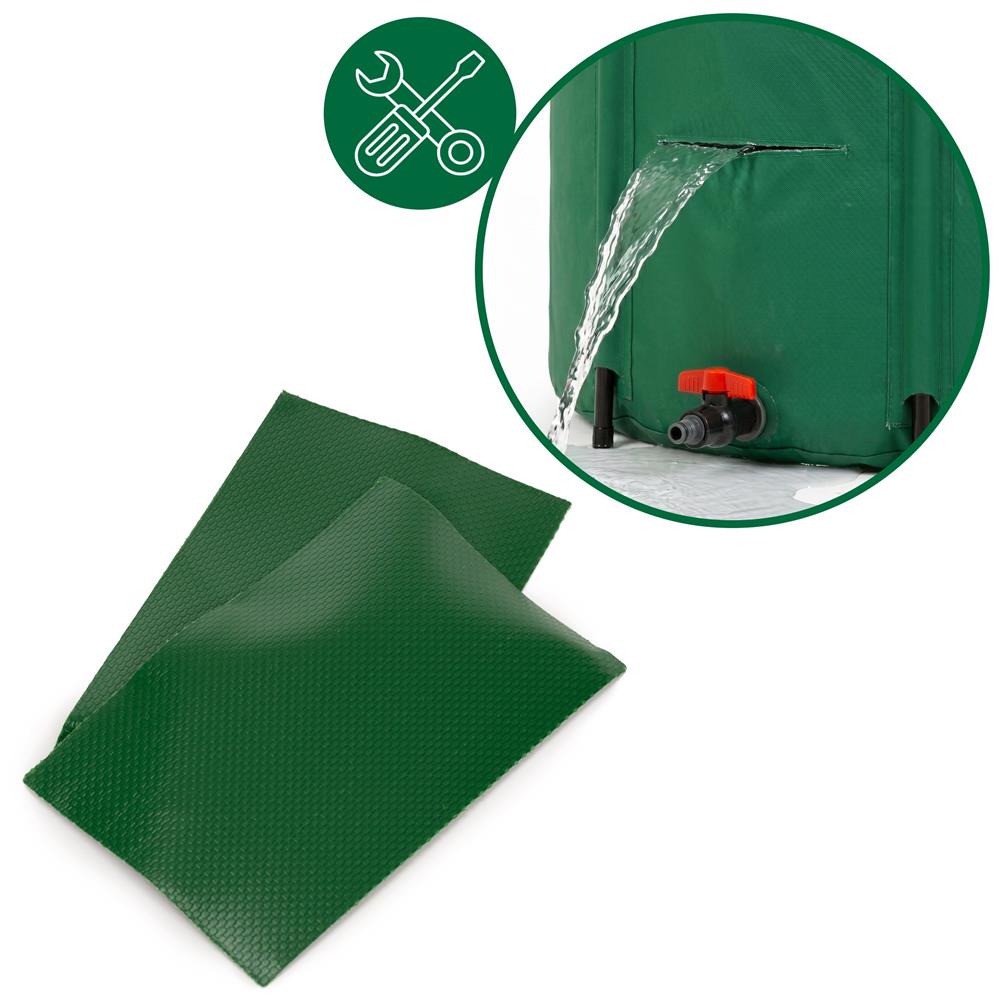 Rezervor pliabil pentru colectarea apei de ploaie, 500 L, PVC 1000D, cu 2 robinete si sistem preaplin, verde - imagine 13