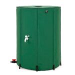 Rezervor pliabil pentru colectarea apei de ploaie, 500 L, PVC 1000D, cu 2 robinete si sistem preaplin, verde