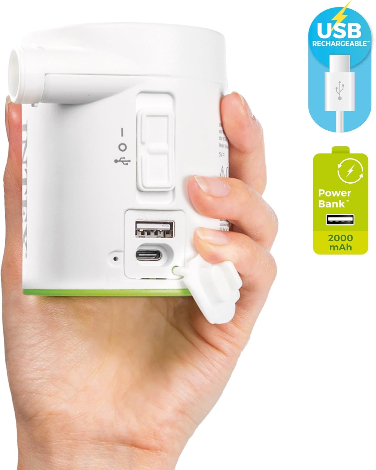 Pompa electrica Intex 66637 QuickFill USB200R, umflare si dezumflare, 200 L/min, alimentare USB cu acumulator reincarcabil - imagine 6