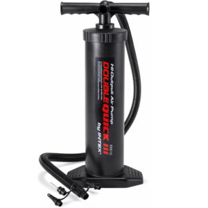 Pompa manuala Intex Double Quick III 68615, 48 cm, umflare si dezumflare, cu 4 adaptoare