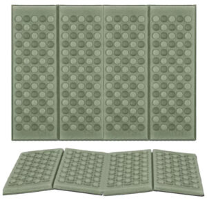 Saltea pliabila pentru sezut la camping sau picnic, spuma XPE termoizolanta, impermeabila, 40x28x1 cm, verde