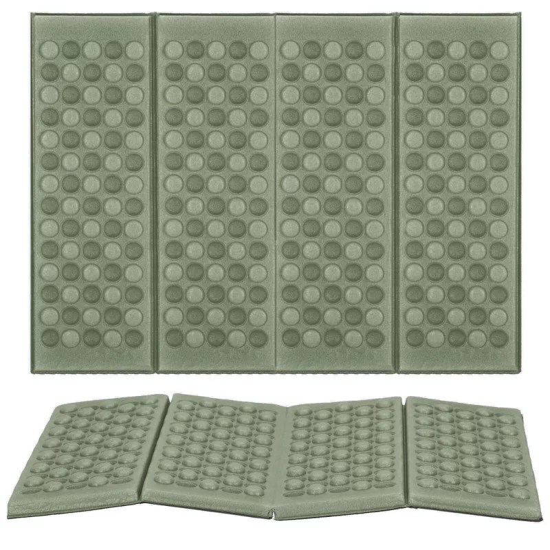 Saltea pliabila pentru sezut la camping sau picnic, spuma XPE termoizolanta, impermeabila, 40x28x1 cm, verde