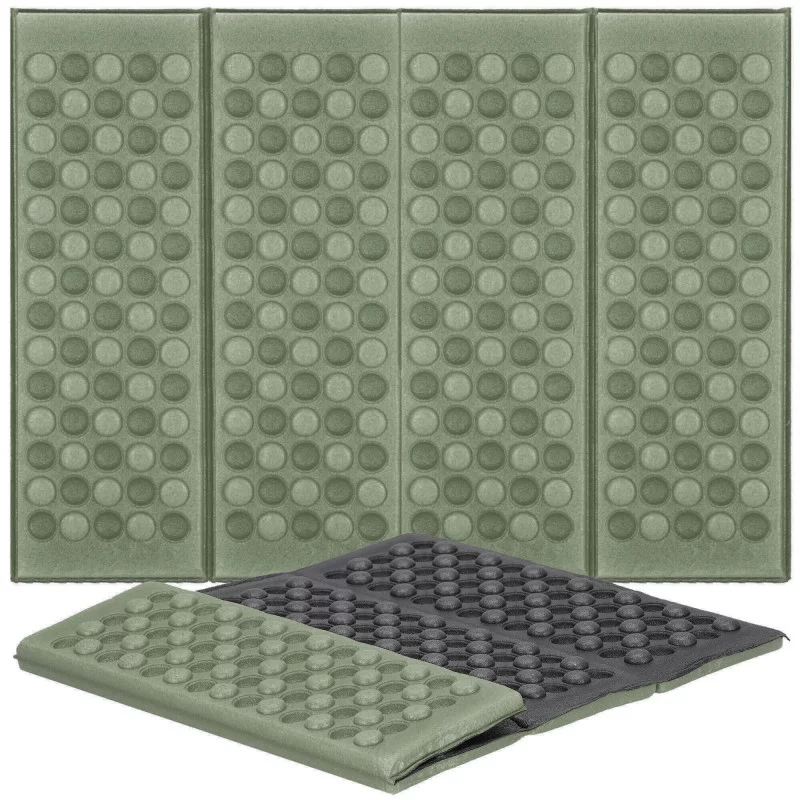 Saltea pliabila pentru sezut la camping sau picnic, spuma XPE termoizolanta, impermeabila, 40x28x1 cm, verde - imagine 2