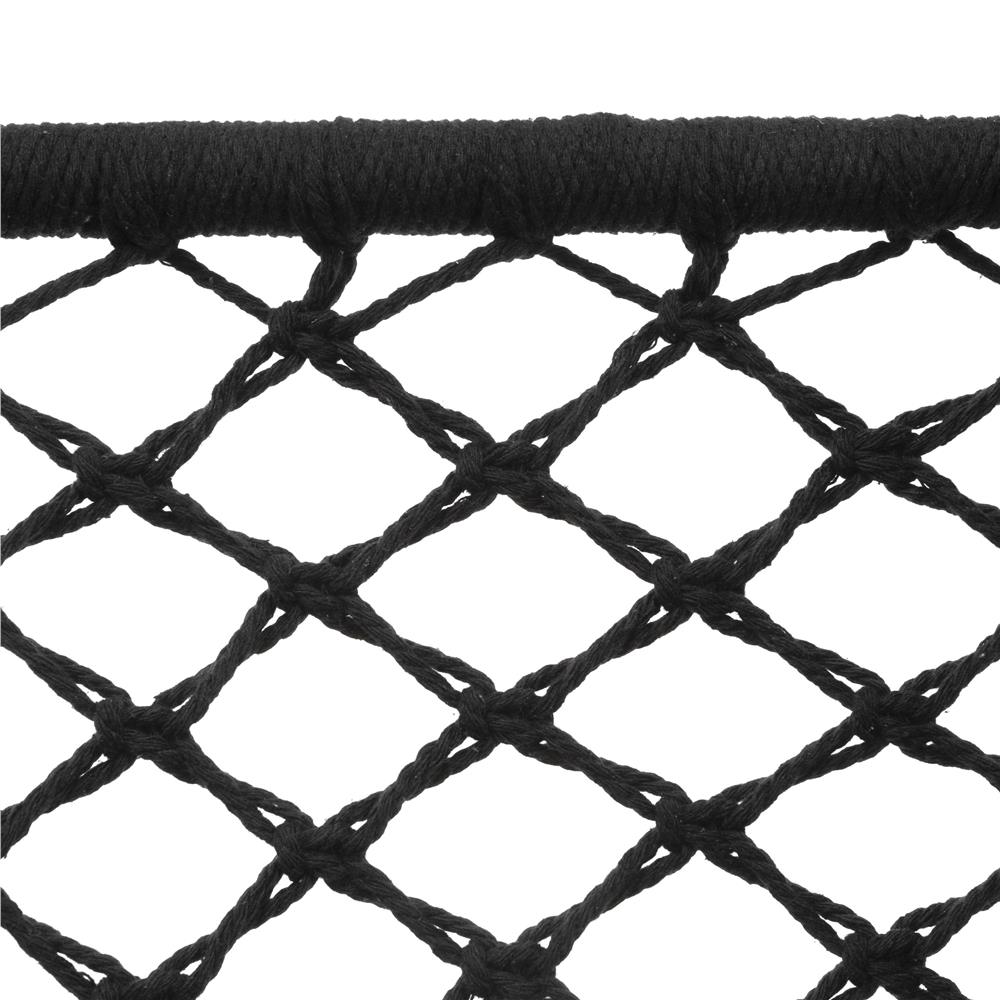 Scaun dublu tip leagan suspendat pentru casa sau gradina, cu perne, stil boho, 128x66x124 cm, maxim 300 kg, negru - imagine 10