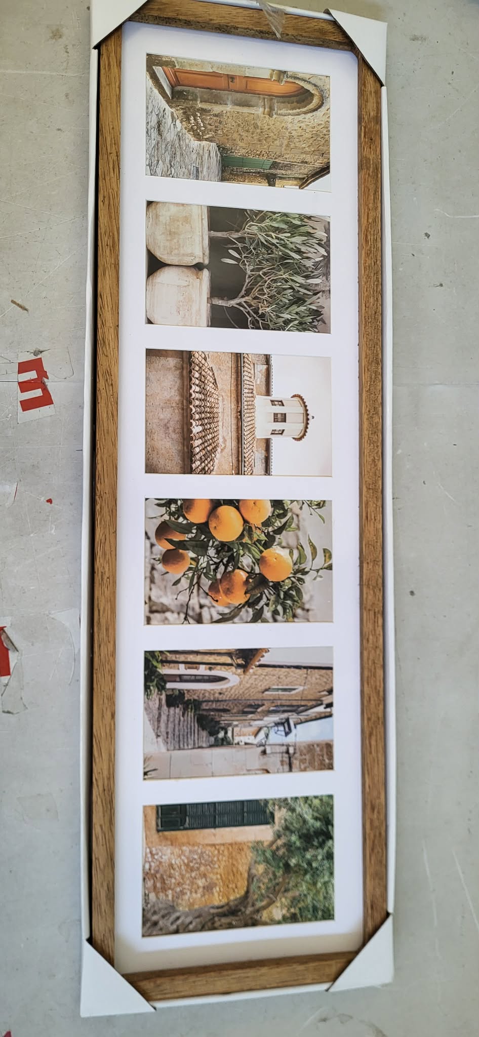 RESIGILAT: Rama foto Atmosphera Milea pentru 6 poze 10x15 cm, lemn hevea, 21x70 cm, natur - imagine 2