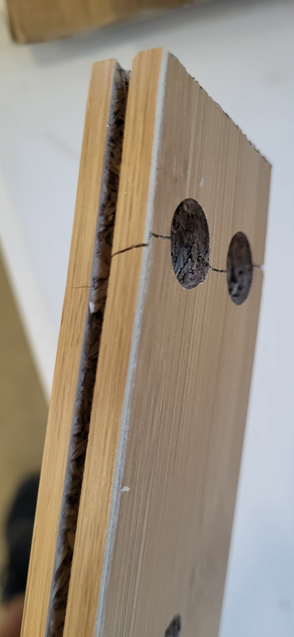 RESIGILAT: Dulap suspendat 5Five Sicela cu usa si rafturi, bambus si MDF, 52x20x59 cm, natur - imagine 2