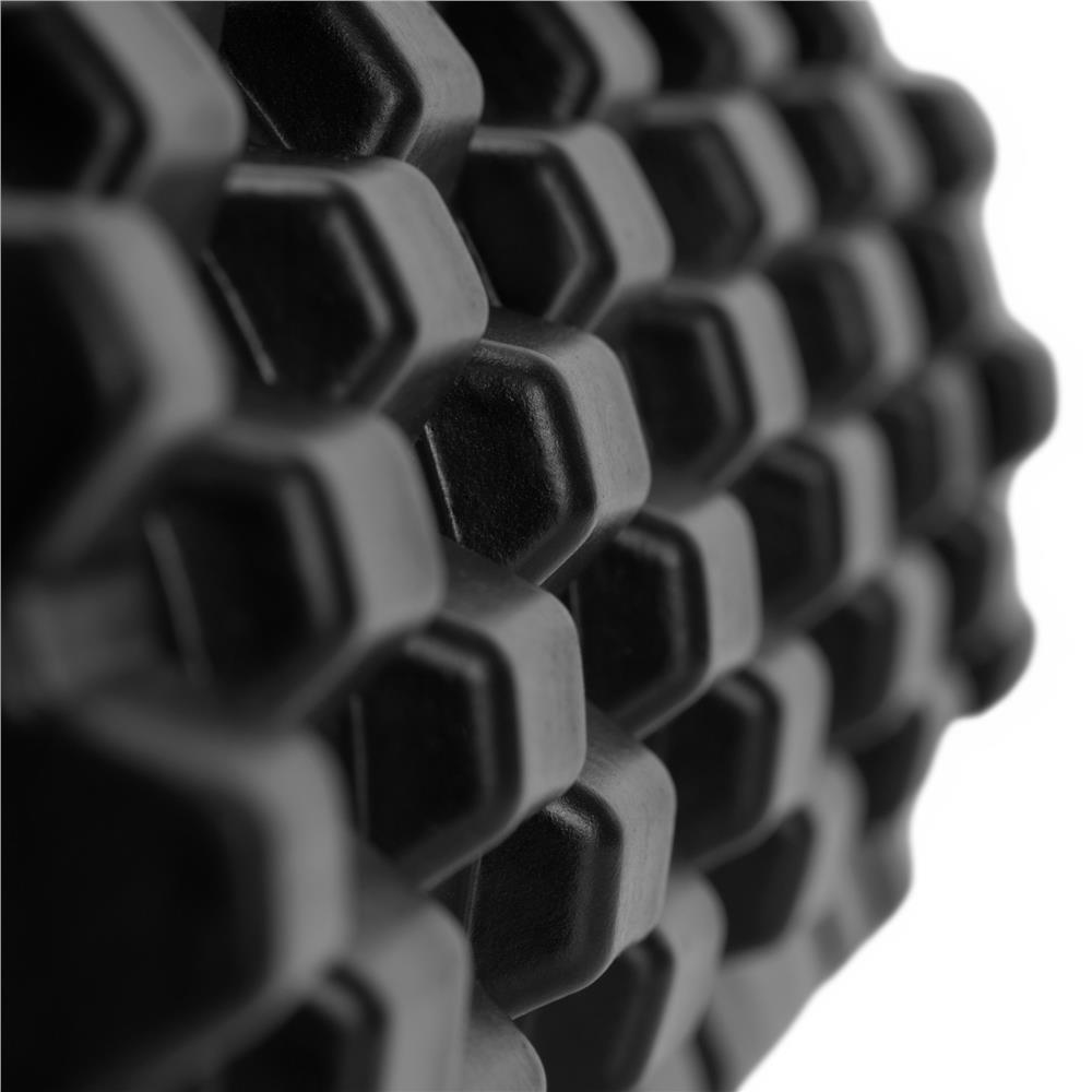 Rola pentru masaj si stretching din spuma EVA, duritate medie 50 Shore A, 33x14 cm, negru - imagine 16