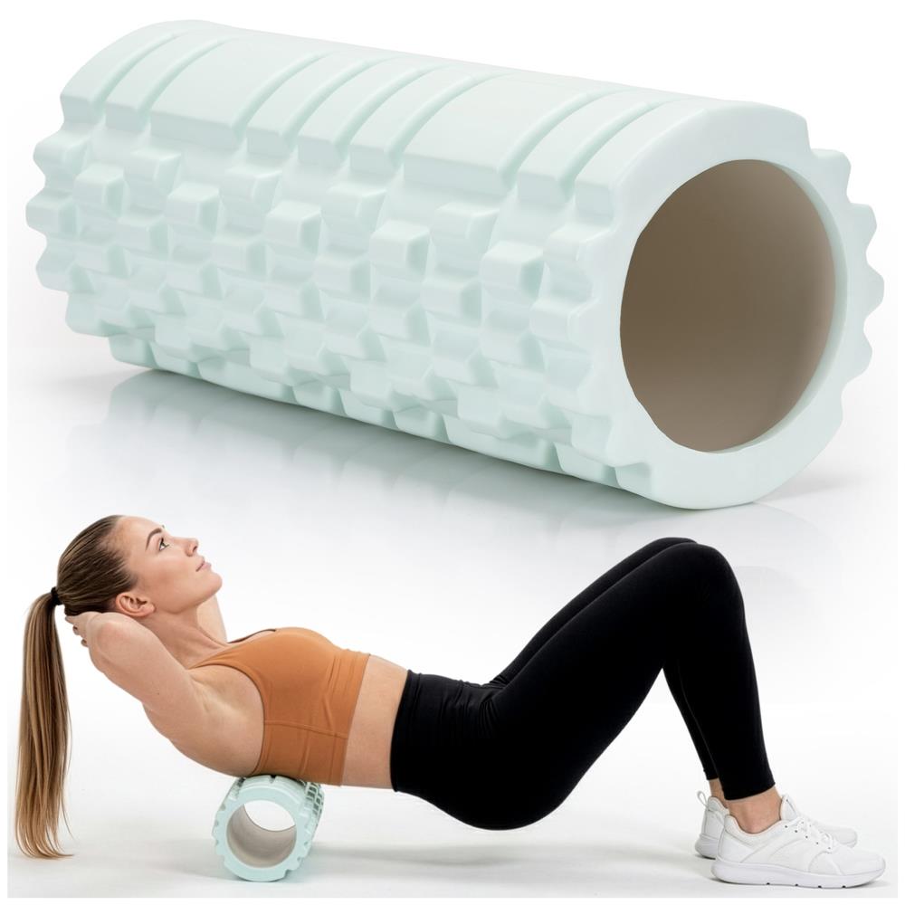 Rola pentru masaj si stretching din spuma EVA, duritate medie 50 Shore A, 33x14 cm, verde - imagine 4