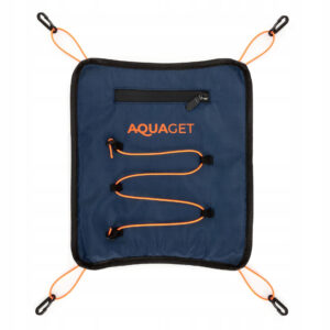 Geanta impermeabila pentru placa SUP, buzunar pentru telefon si sistem prindere cu cordon bungee, 28x30 cm, bleumarin