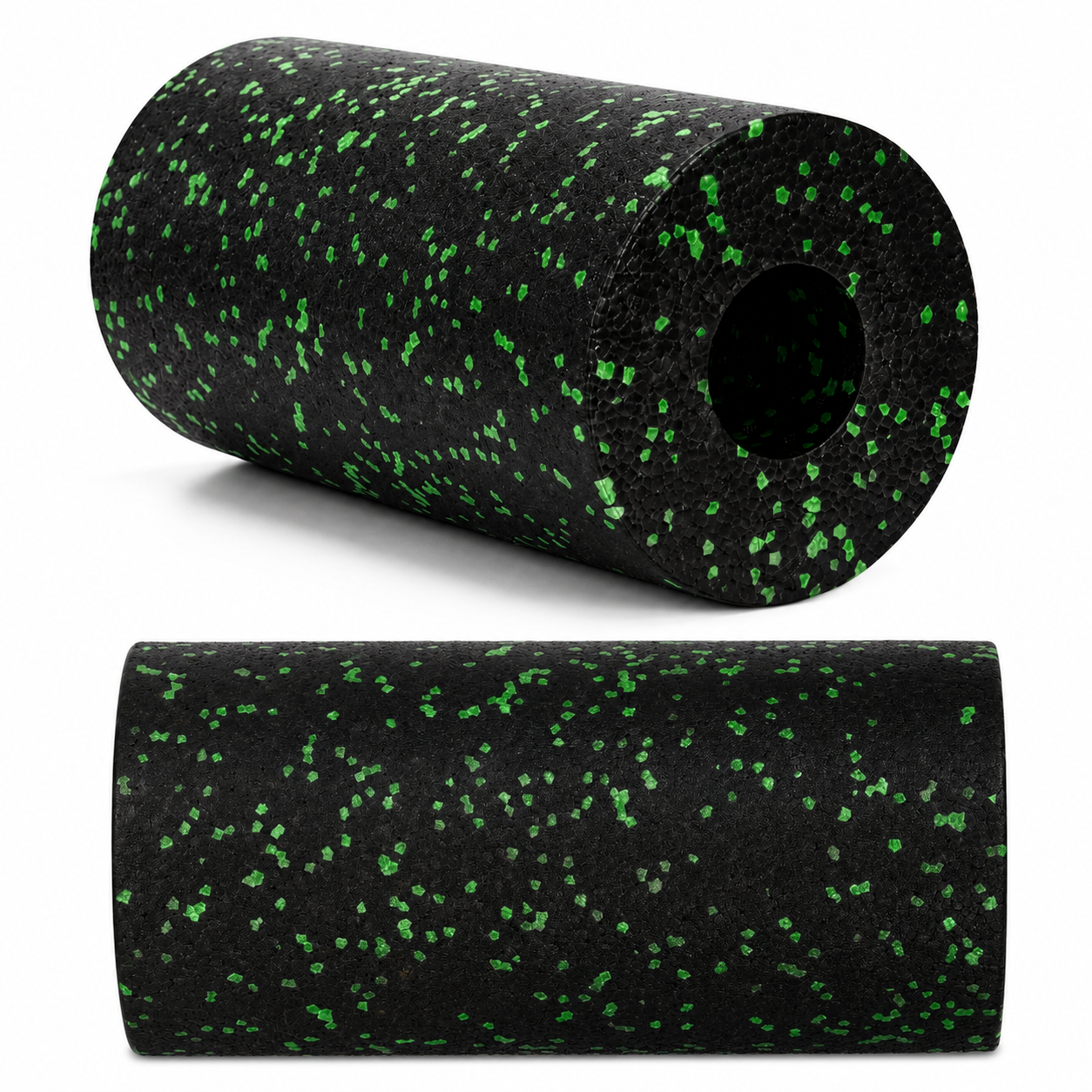 Rola pentru masaj si stretching din spuma EPP, duritate medie 50 Shore A, 30x15 cm, negru - imagine 10