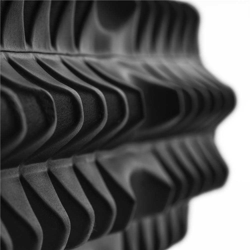 Rola pentru masaj si stretching din spuma EVA, duritate medie 55 Shore A, 33x13 cm, negru - imagine 2