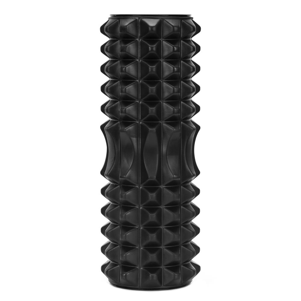 Rola pentru masaj si stretching din spuma EVA, duritate medie 55 Shore A, 33x13 cm, negru - imagine 13