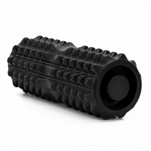 Rola pentru masaj si stretching din spuma EVA, duritate medie 55 Shore A, 33x13 cm, negru