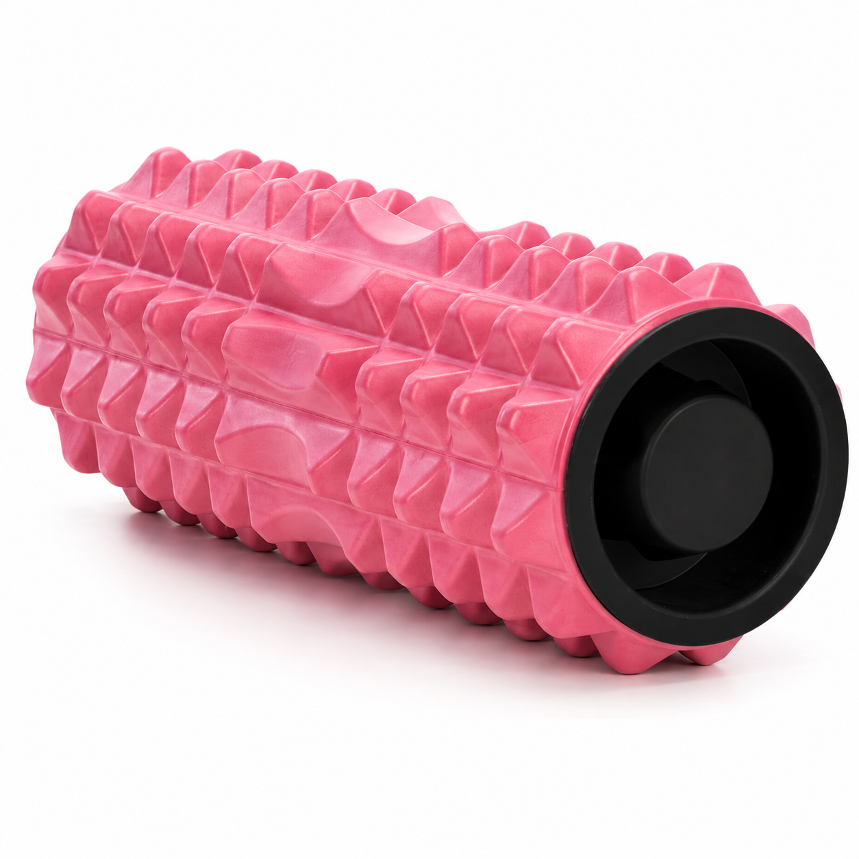 Rola pentru masaj si stretching din spuma EVA, duritate medie 55 Shore A, 33x13 cm, roz