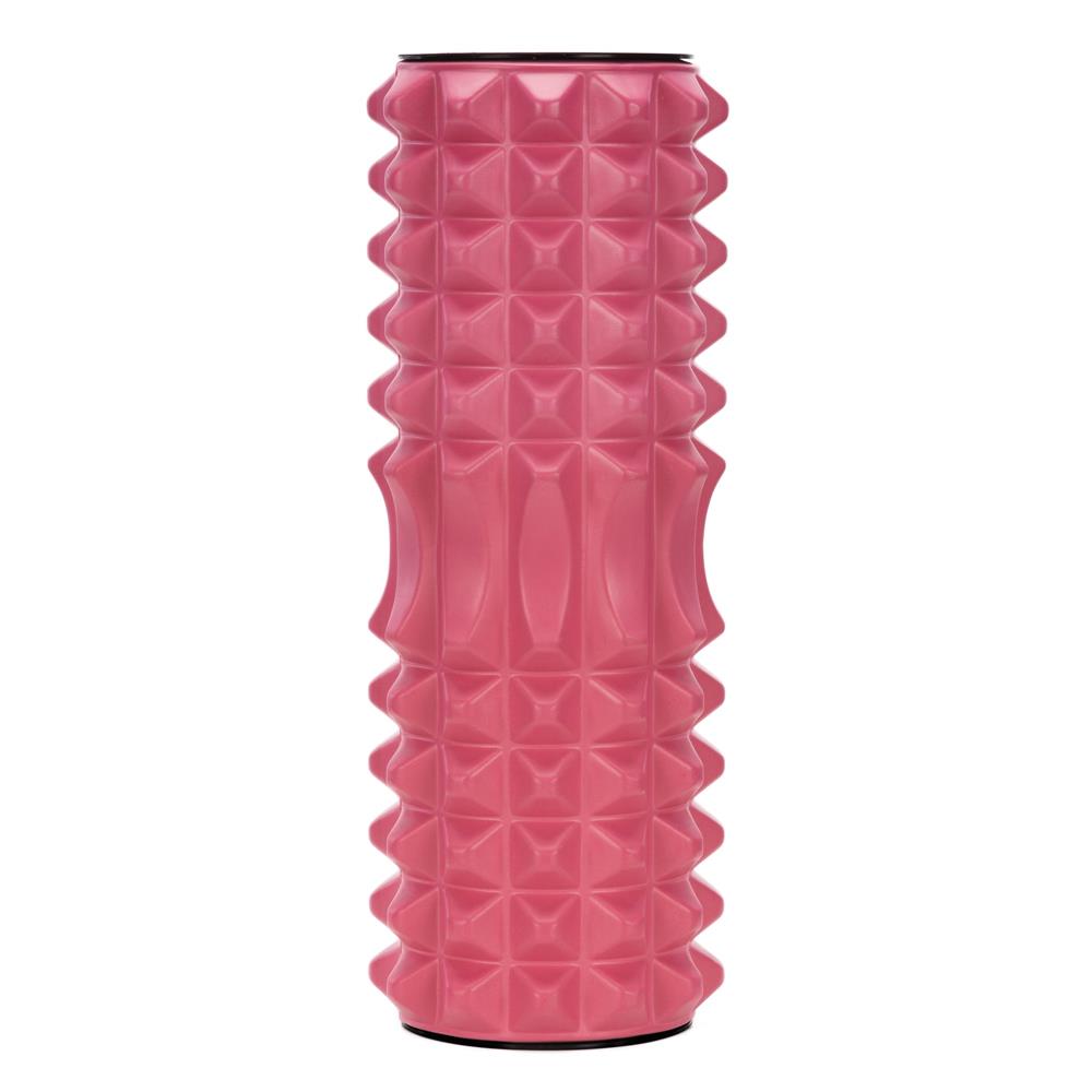 Rola pentru masaj si stretching din spuma EVA, duritate medie 55 Shore A, 33x13 cm, roz - imagine 5