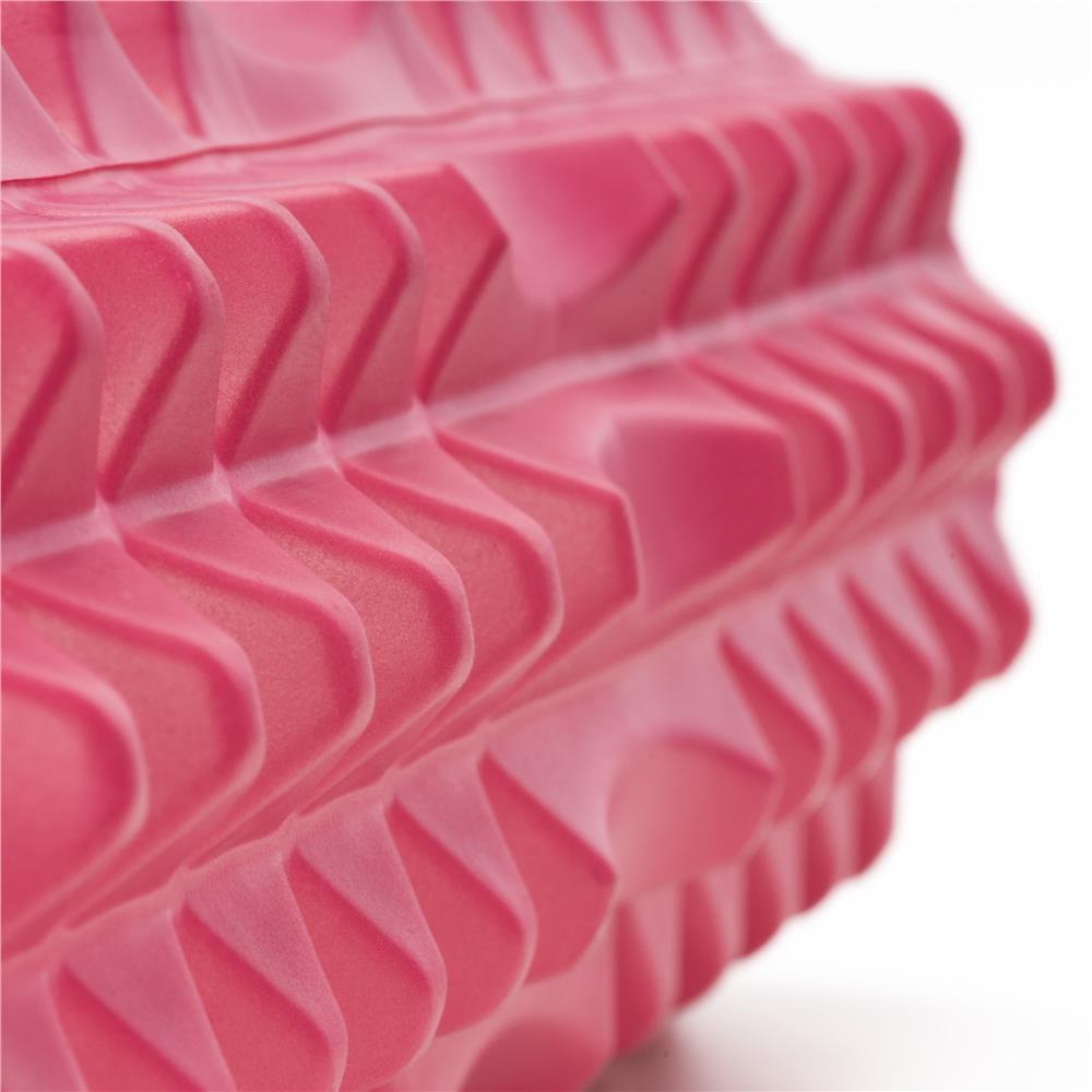 Rola pentru masaj si stretching din spuma EVA, duritate medie 55 Shore A, 33x13 cm, roz - imagine 9