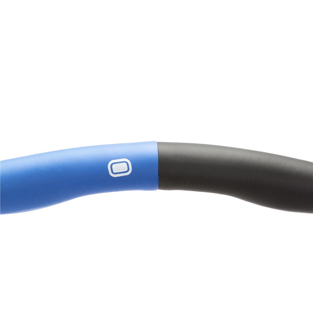 Cerc Hula Hoop pentru antrenament fitness, pliabil din 8 segmente, diametru reglabil 67-88 cm, 1 kg, gri si albastru - imagine 6