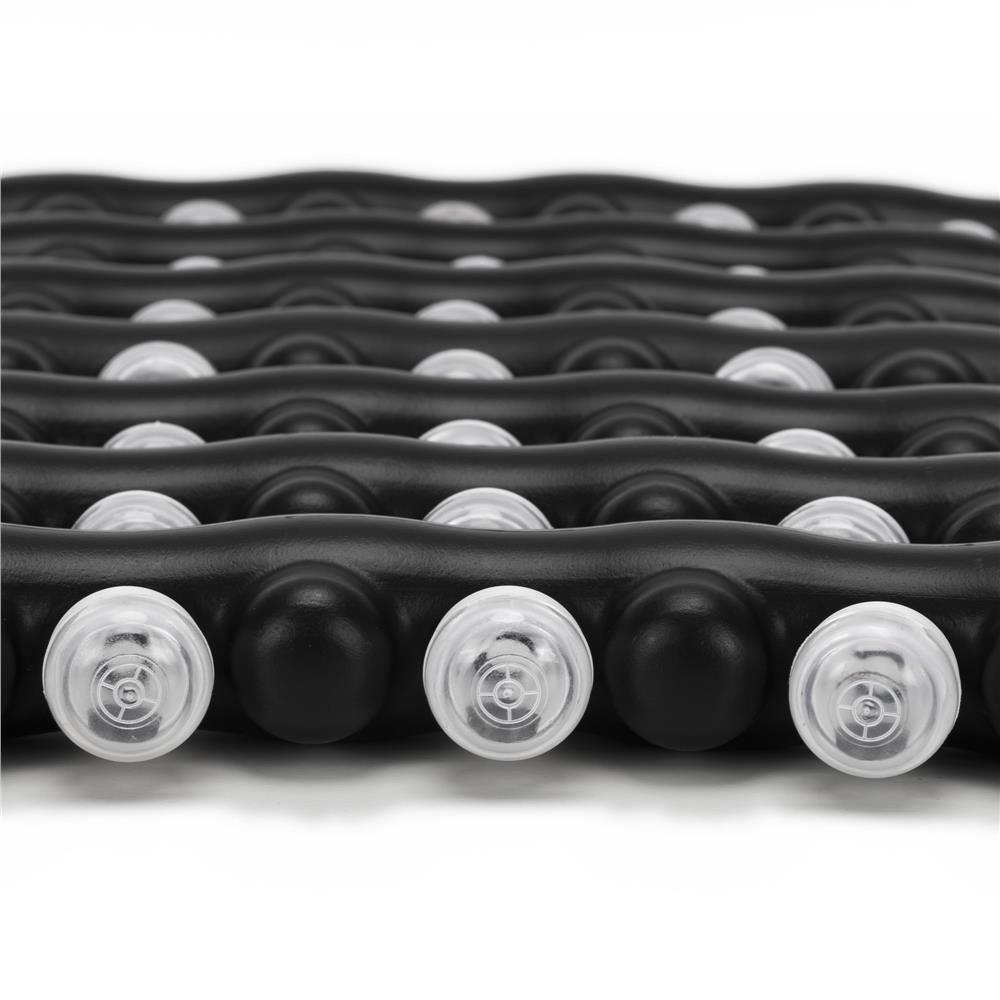 Cerc Hula Hoop pentru antrenament fitness, cu 42 elemente de masaj cu magneti, 7 segmente, 100 cm, 1 kg, negru - imagine 9
