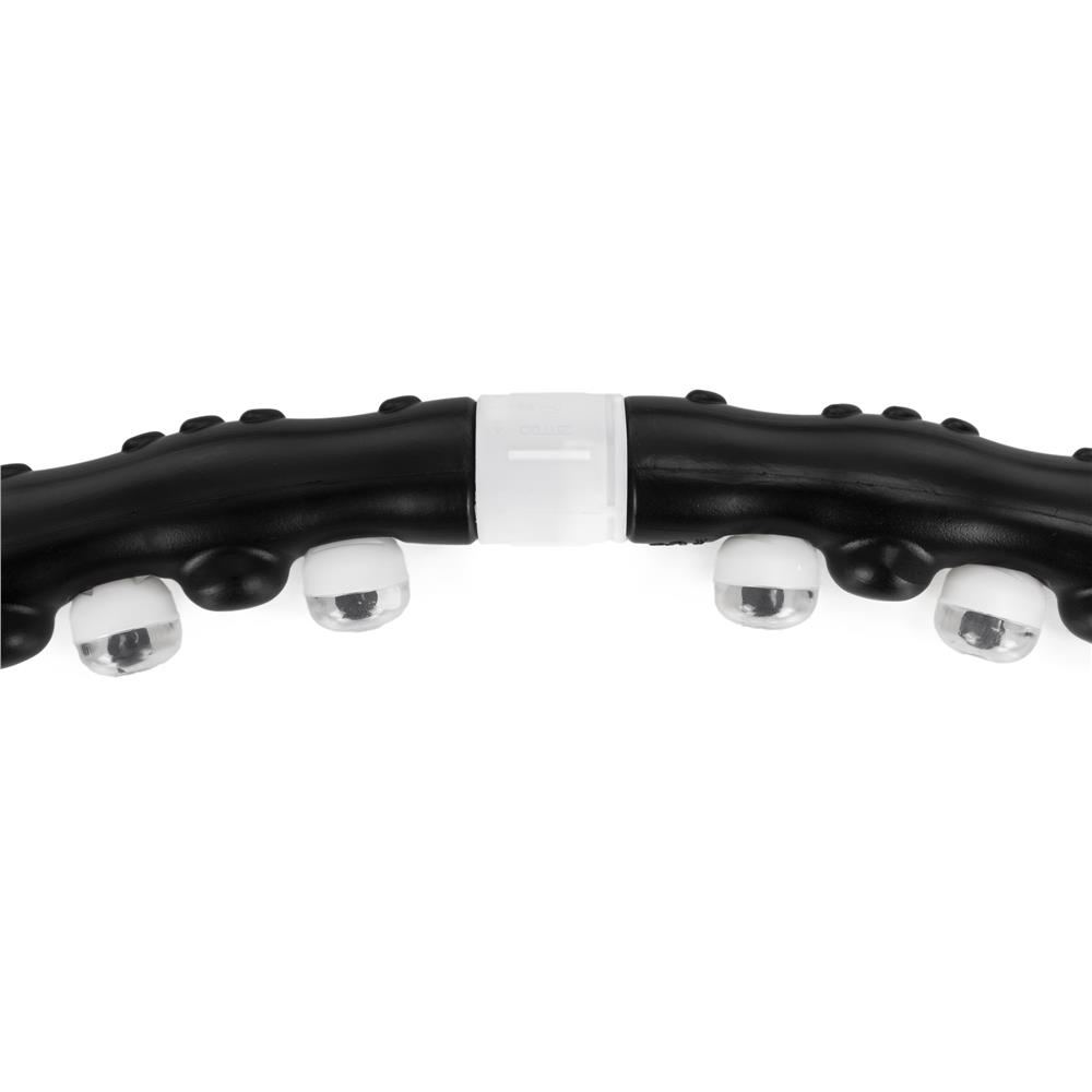 Cerc Hula Hoop pentru antrenament fitness, cu 42 elemente de masaj cu magneti, 7 segmente, 100 cm, 1 kg, negru - imagine 10