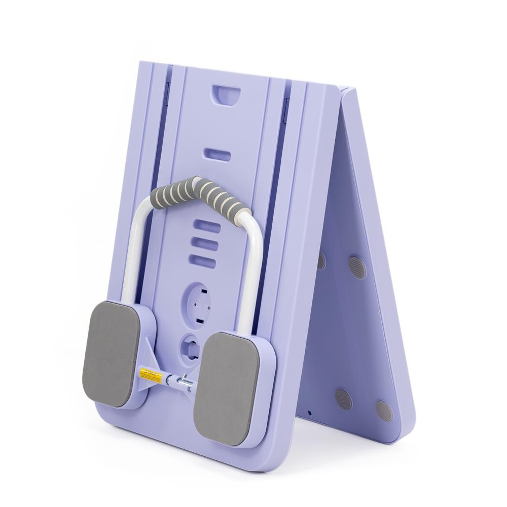 Placa multifunctionala pentru exercitii fitness sau pilates, pliabila, cu timer LCD si benzi elastice, 106x41x3 cm, mov - imagine 34