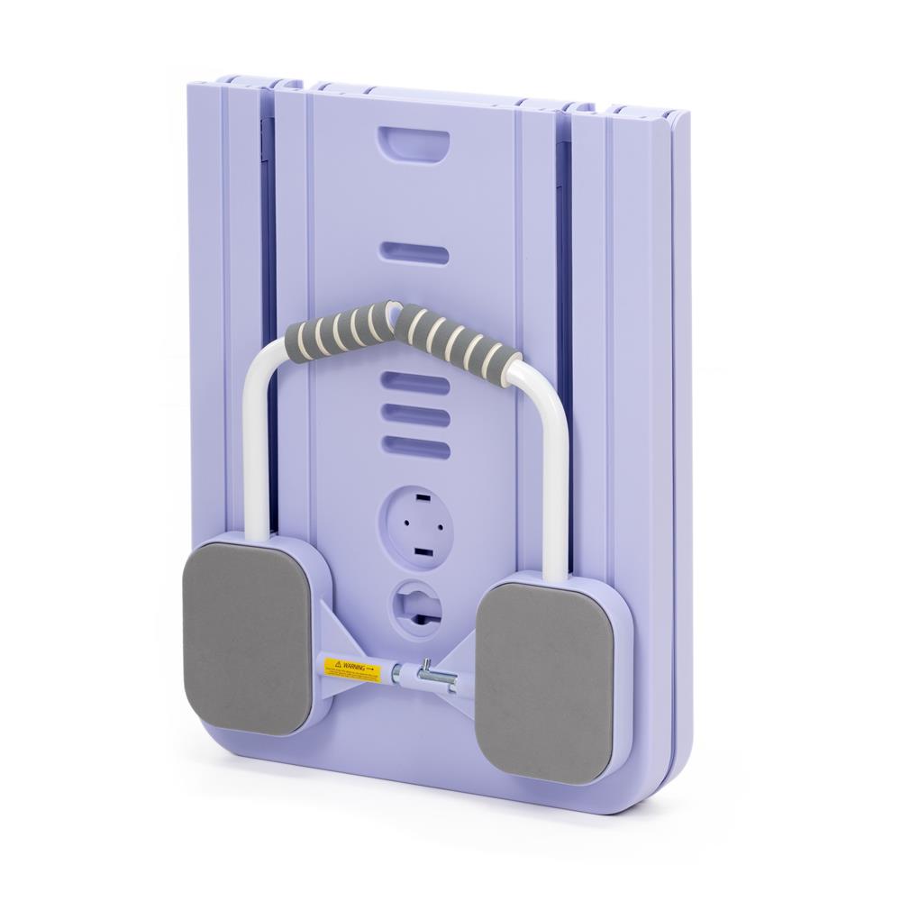 Placa multifunctionala pentru exercitii fitness sau pilates, pliabila, cu timer LCD si benzi elastice, 106x41x3 cm, mov - imagine 35