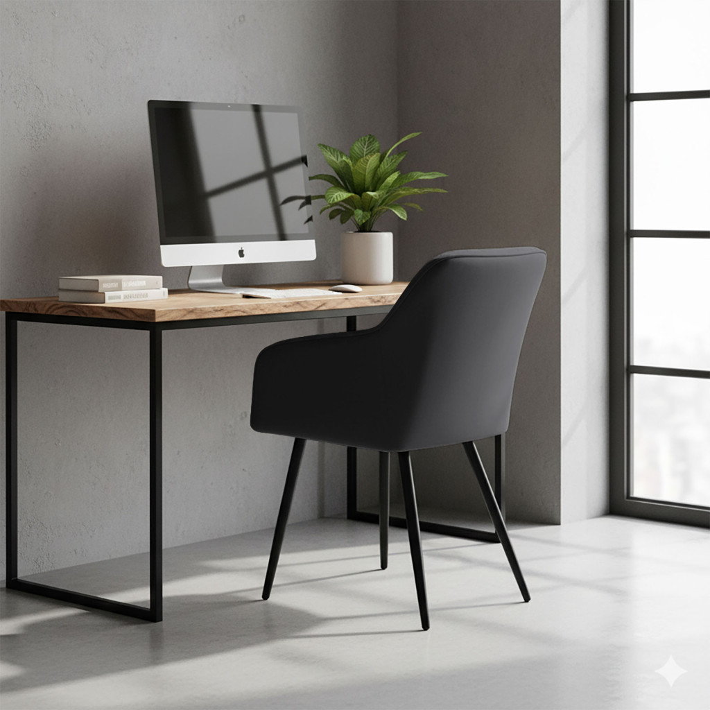 Set 2 scaune dining tapitate Velto, catifea, matlasate cu romburi, 52x58x82 cm, maxim 120 kg, negru - imagine 10