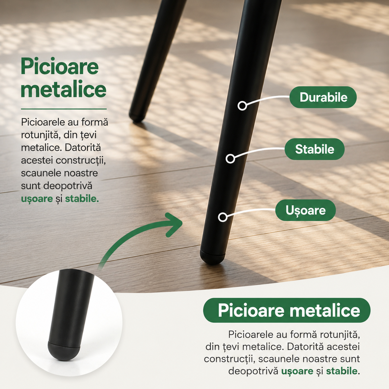 Set 4 scaune dining tapitate din catifea, capitonate Livo, 46x44x87 cm, maxim 130 kg, gri inchis - imagine 7