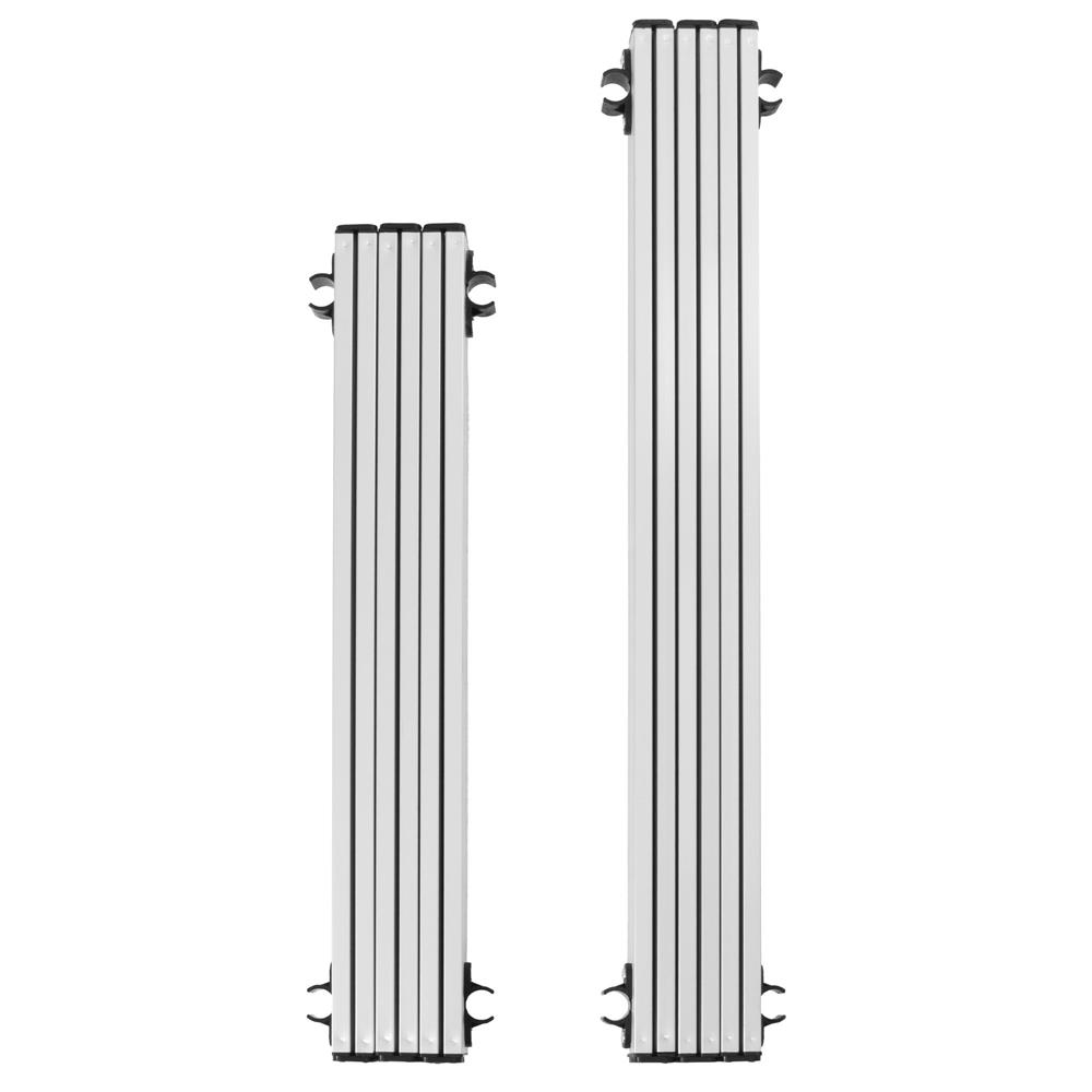 Bucatarie de camping pliabila cu 3 blaturi MDF, cadru aluminiu, portabila pentru exterior, 175x45x110 cm, gri - imagine 15