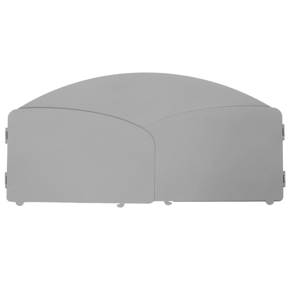 Bucatarie de camping pliabila cu 3 blaturi MDF, cadru aluminiu, portabila pentru exterior, 175x45x110 cm, gri - imagine 18