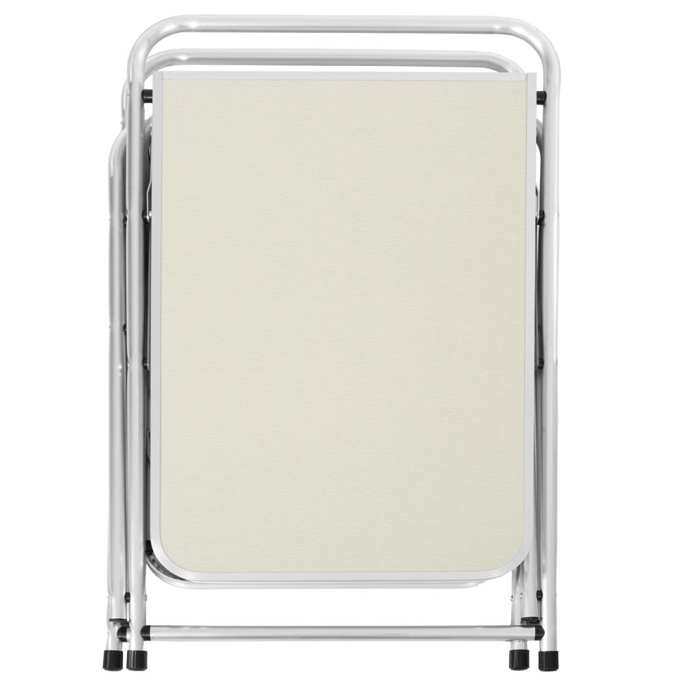 Bucatarie de camping pliabila cu 3 blaturi MDF, cadru aluminiu, portabila pentru exterior, 175x45x110 cm, gri - imagine 20