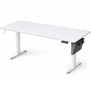 SONGMICS Birou electric reglabil pe inaltime 180x80x72-120 cm, USB-C 20W, 4 pozitii memorate, alb