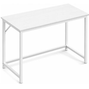 VASAGLE Birou calculator cu blat din PAL, cadru metalic, stil industrial, 100x50x76 cm, alb artar