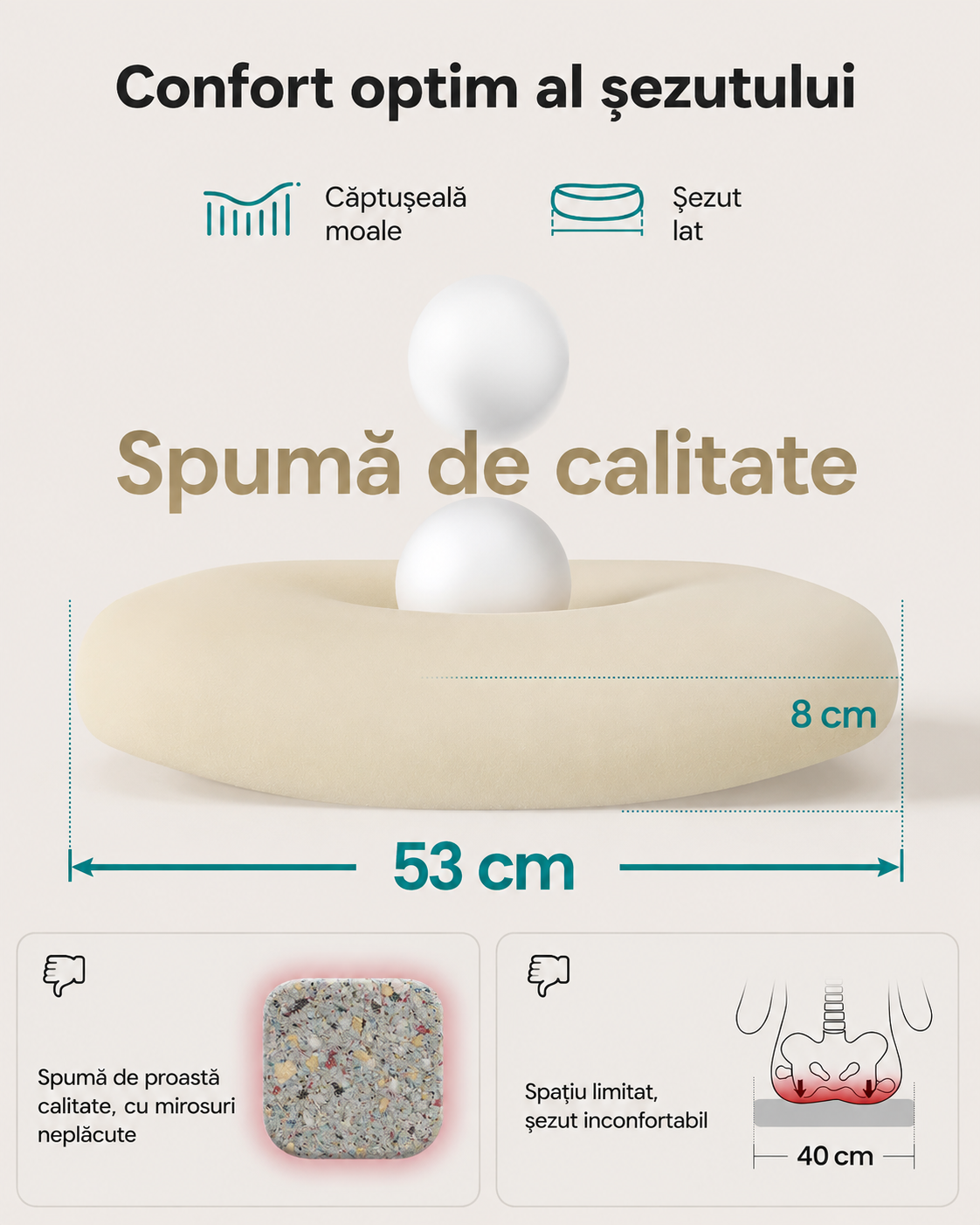 SONGMICS Scaun birou ergonomic cu tetiera, suport lombar reglabil si cotiere rabatabile, 64x64x130 cm, bej cappuccino - imagine 5