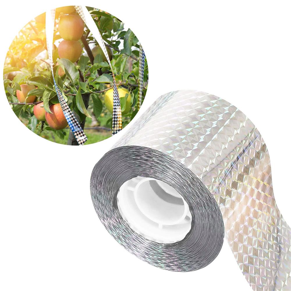 Banda cu efect holografic reflectorizant pentru alungarea pasarilor, 80 metri, gri - imagine 12
