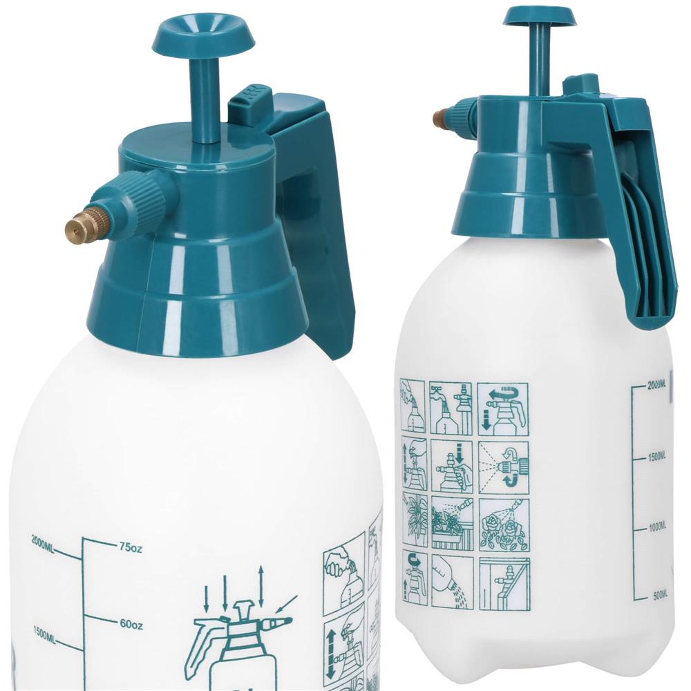 Pulverizator manual cu pompa pentru gradina, rezervor 2 litri, PP si PE, jet reglabil, 12x31 cm, alb - imagine 11