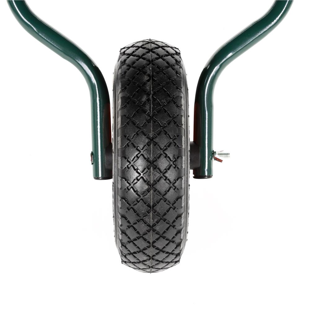 Roaba de gradina pliabila cu roata pneumatica, capacitate 50 L, sarcina 30 kg, 116x64x65 cm, verde - imagine 7