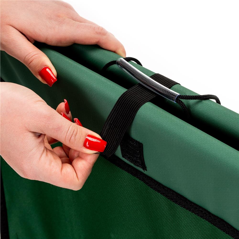 Roaba de gradina pliabila cu roata pneumatica, capacitate 50 L, sarcina 30 kg, 116x64x65 cm, verde - imagine 10