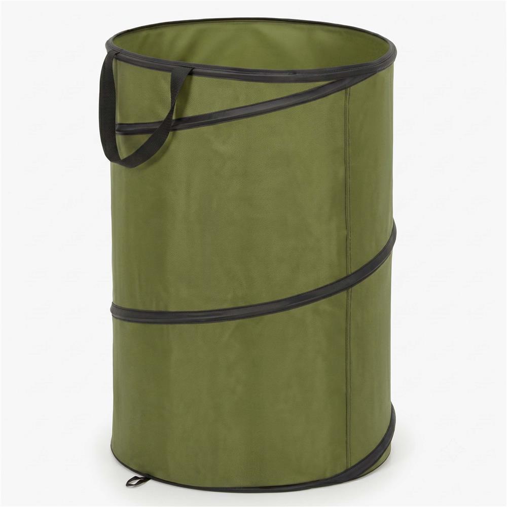 Cos pliabil pentru frunze, iarba si deseuri de gradina, 120 L, poliester cu tesatura oxford, 47x70 cm, verde - imagine 15