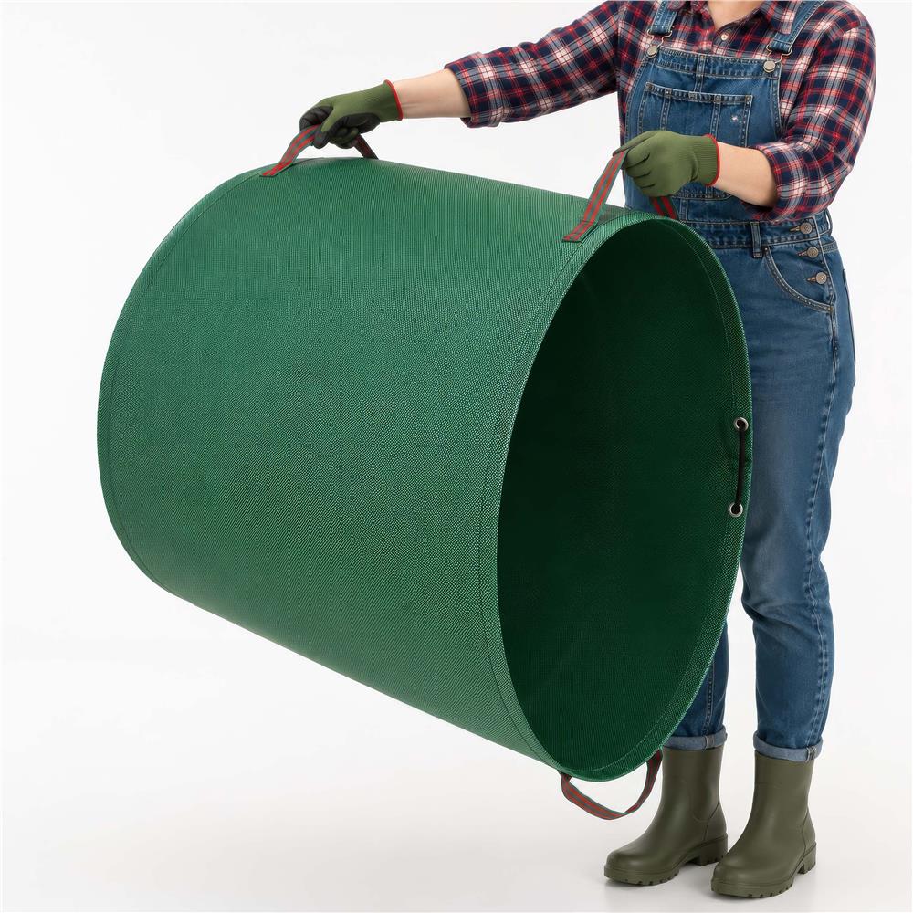 Cos pliabil pentru frunze, iarba si deseuri de gradina, 300 L, polipropilena, 68x84 cm, verde - imagine 11