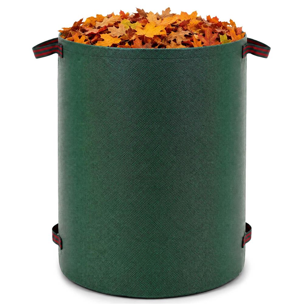 Cos pliabil pentru frunze, iarba si deseuri de gradina, 300 L, polipropilena, 68x84 cm, verde - imagine 3